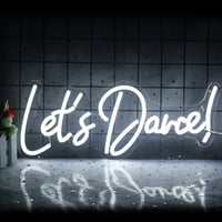 Image 5 of 'Let's Dance' Bright Neon Wall Sign - White/Pink/Red