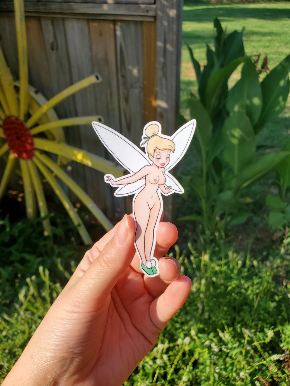 Image of Sexy Tinker Fairy Sticker, Cute Kinkerbell Decal, Fairy Pinup Stickers