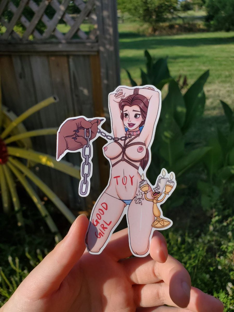 Image of Sexy Belle Sticker, Naughty Beauty and Her Beast Decal, BDSM Stickers
