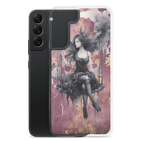 Image 22 of Dark Goth Fairy Maroon Clear Case for Samsung®