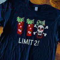Image 1 of LIMIT 2! Zombie Cocktail T-Shirt MEN'S or LADIES Cut
