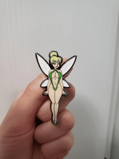 Image of Sexy Tinkerbell Fantasy Pin, Naughty Fairy Pin, Swimsuit Kinkerbell Pin