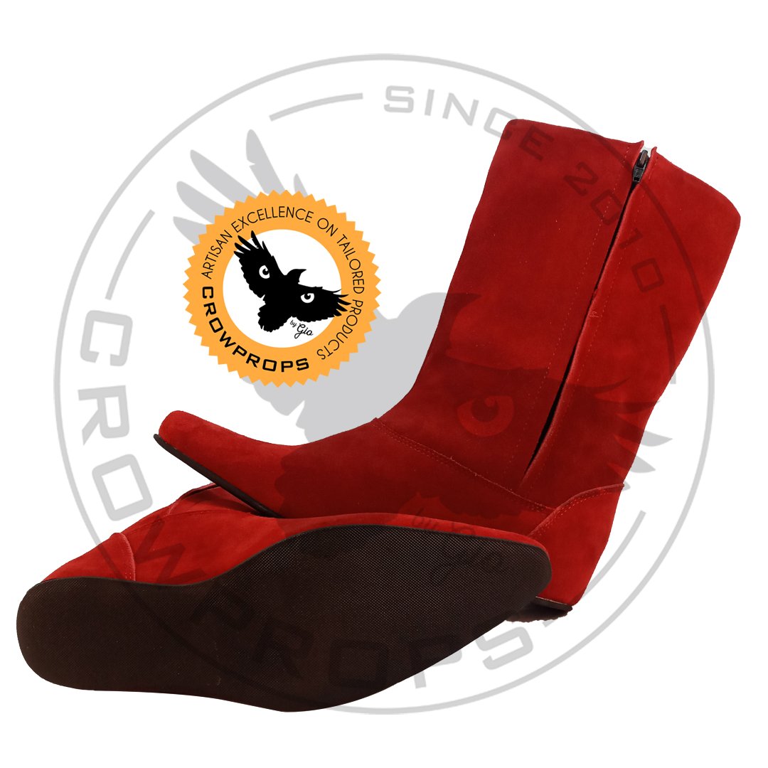 Royal Guard Red Suede Booties | CROWPROPS