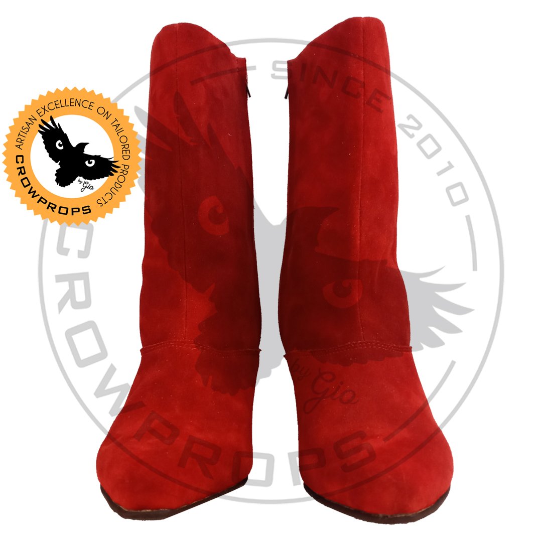 Royal Guard Red Suede Booties | CROWPROPS