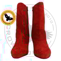Image 2 of Royal Guard Red Suede Booties