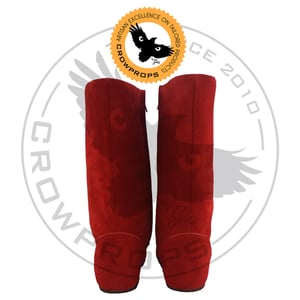 Image of Royal Guard Red Suede Booties