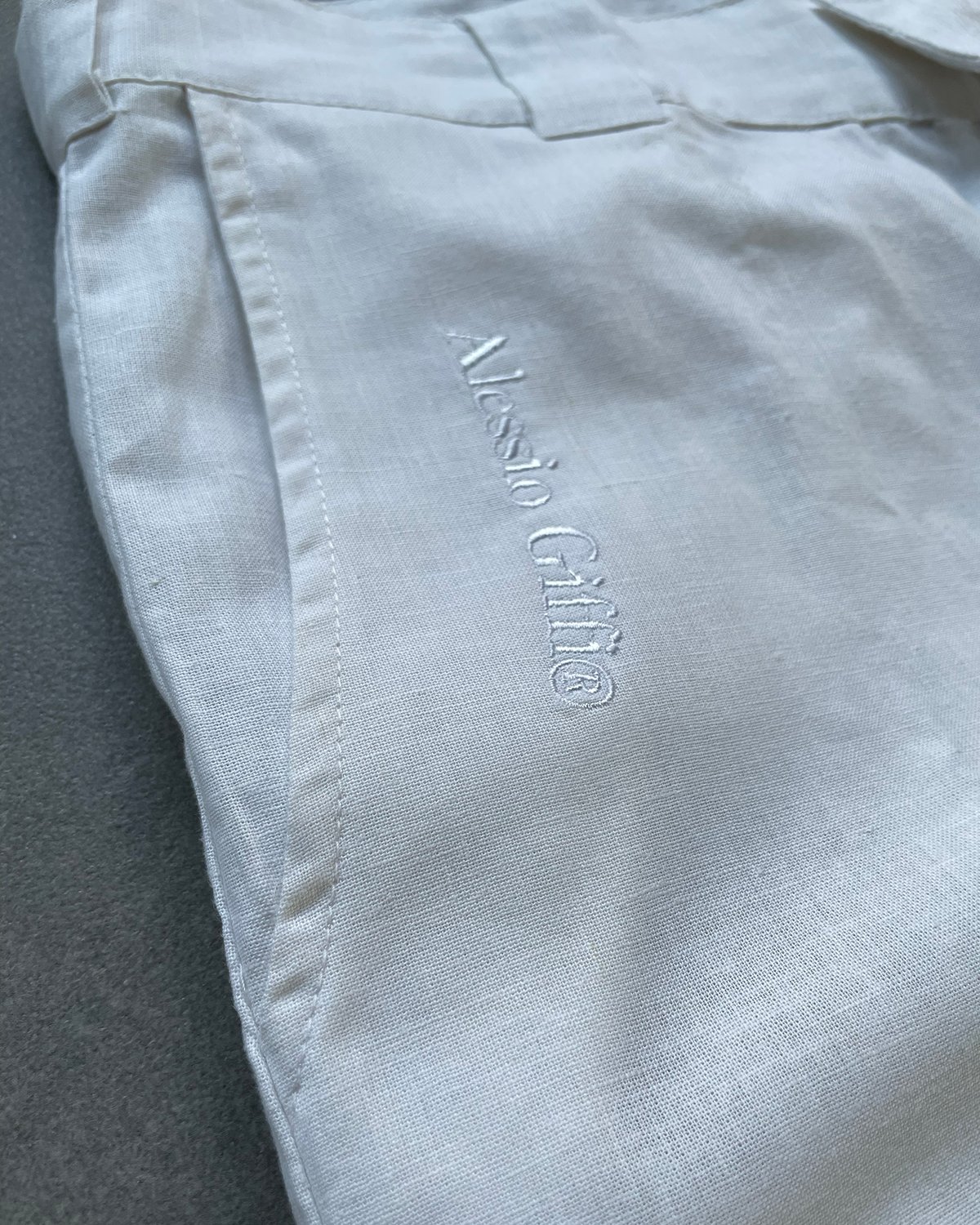 Image of white linen pants