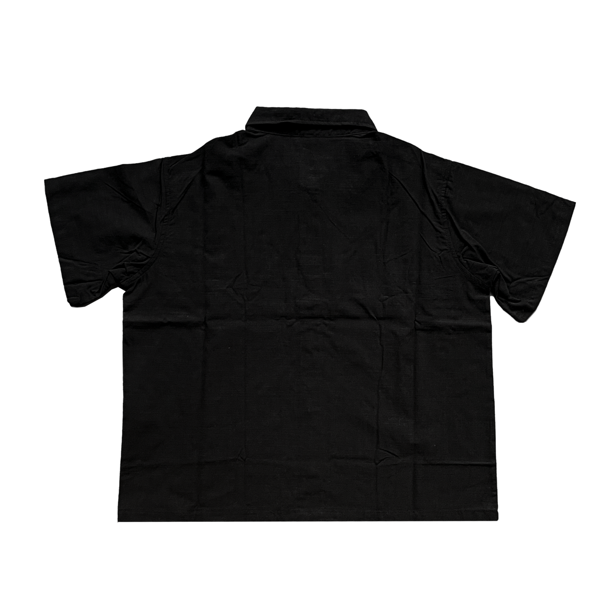 Image of RESTOCK Black boxyfit linen shirt