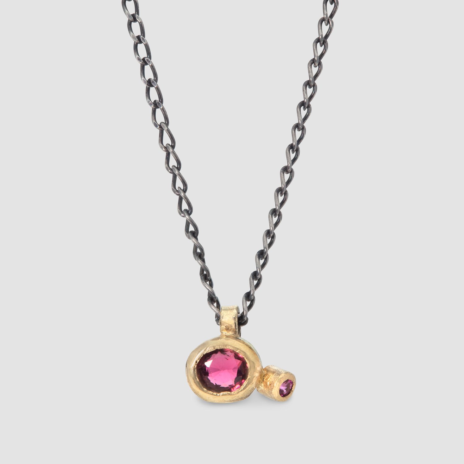 Image of Darley Pink Tourmaline and Sapphire Necklace