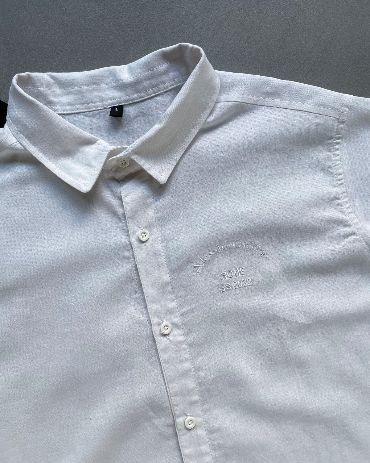 Image of boxyfit linen shirt - white