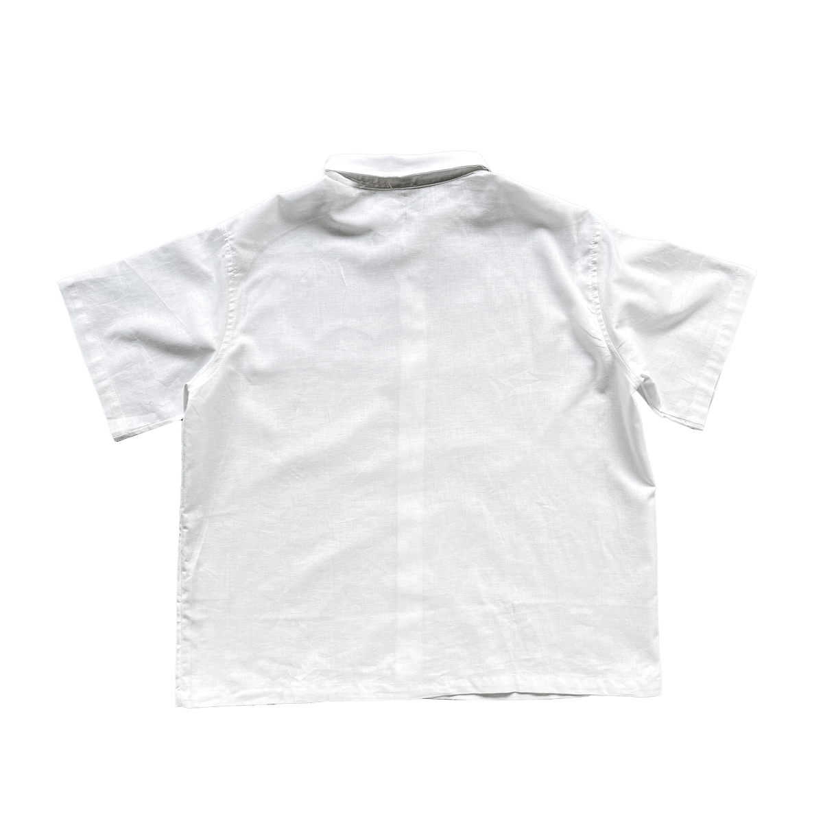 Image of RESTOCK White boxyfit linen shirt