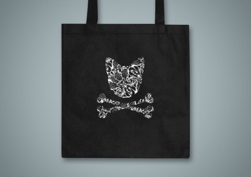 Image of Toxic Kitty - Black Tote Bag