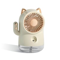 Image 3 of 3 Speed USB Portable Cat Ear Fan with Humidifier