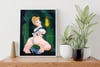 Sexy Dungeon Princess Art Print 8x10, Erotic Art, BDSM 