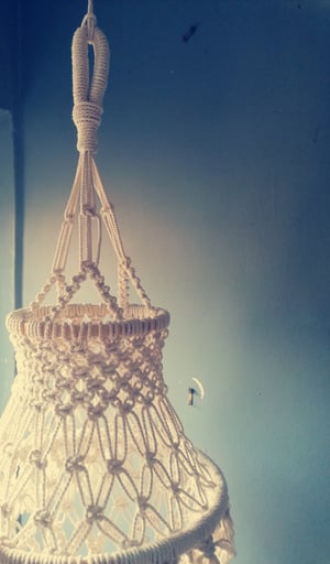 4ft long macrame lantern with tassels 