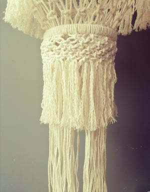 4ft long macrame lantern with tassels 