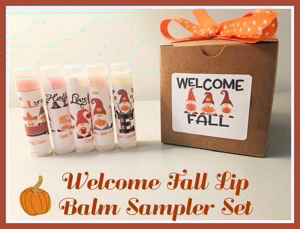 Image of Welcome Fall Lip Balm Gnome Sampler Gift Set 
