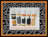 Image 1 of Stylish Pumpkins Fall Lip Balm Favors - Free Personalization- You Select Qty
