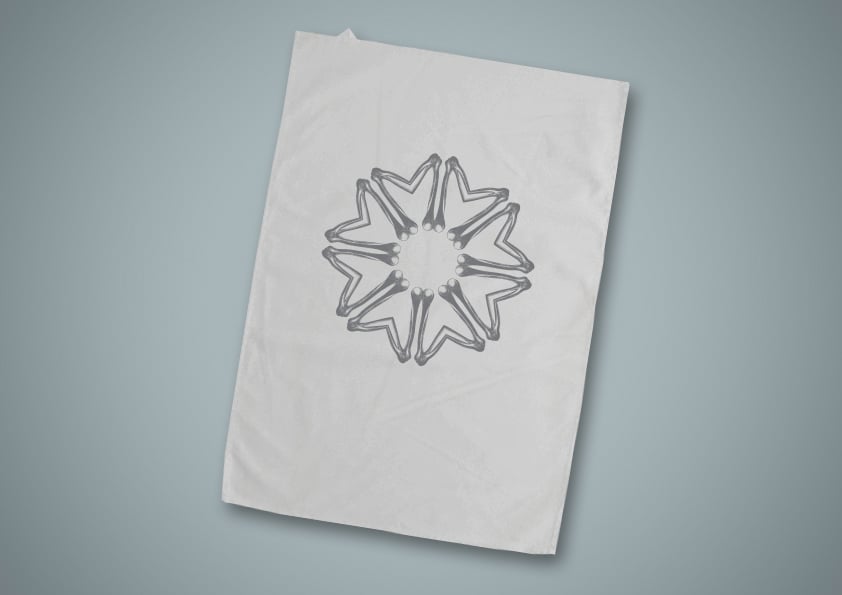 Image of Bone Dry - Dove Grey Tea Towel