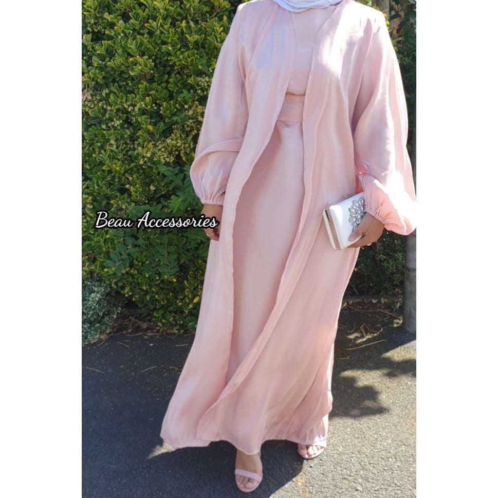 Image of Blush Pink Shimmer Kimono Set