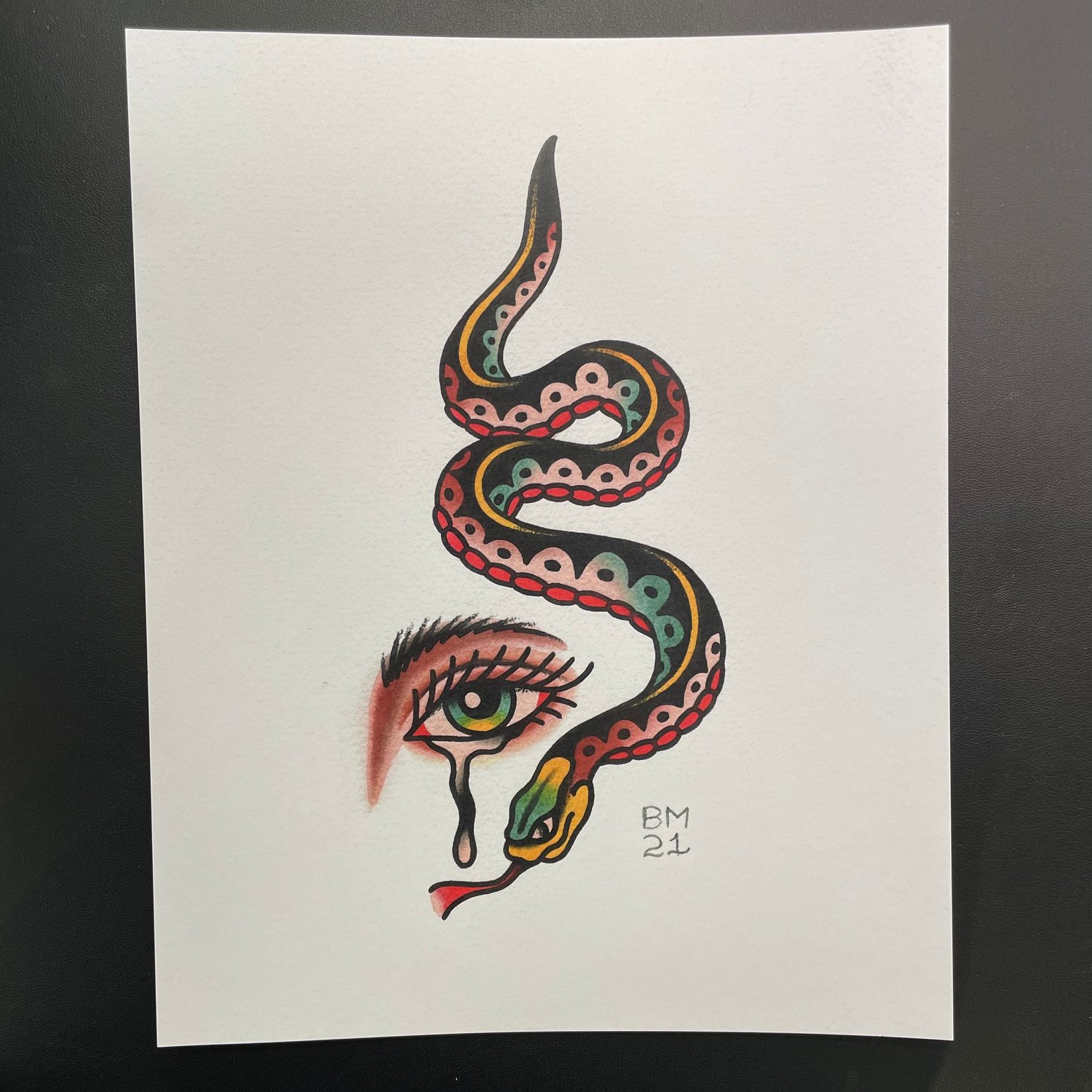 8x10” Snake Eyes Print