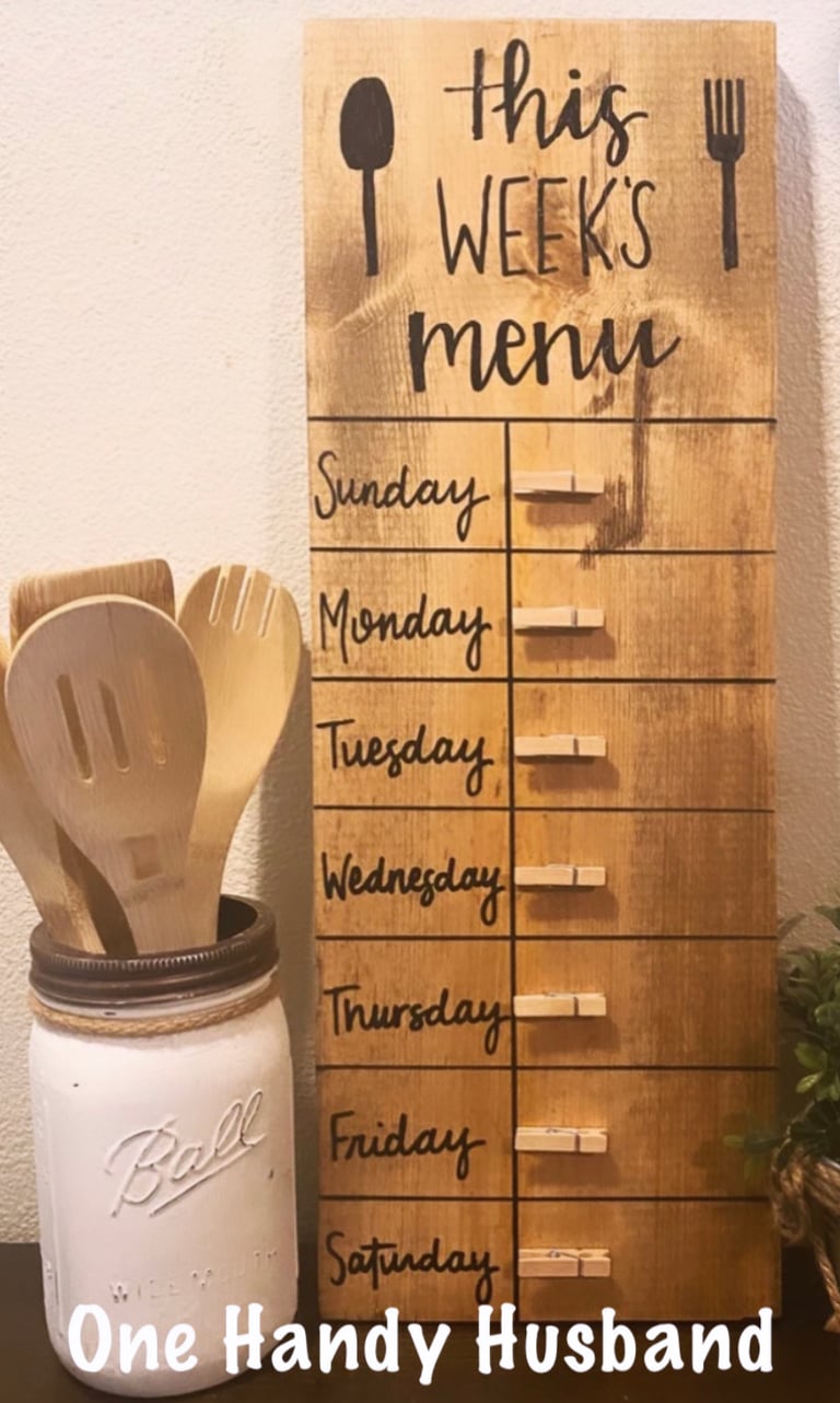 Kitchen Menu Board to save your sanity!