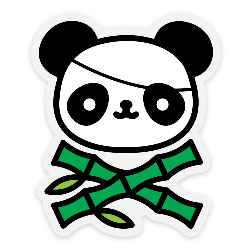 Image of Panda Pirate Sticker