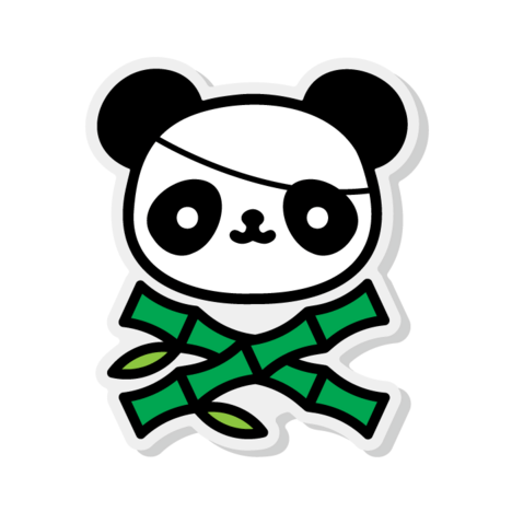 Image of Panda Pirate Button