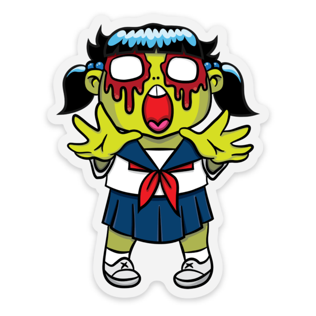 Image of Zombie School Girl Sticker