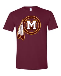 Image 1 of MORRIS "M" LOGO ADULT T-SHIRT - MAROON