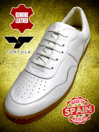 Image 1 of Tortola white leather lo top sneaker made in Spain 