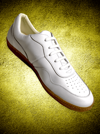 Image 3 of Tortola white leather lo top sneaker made in Spain 