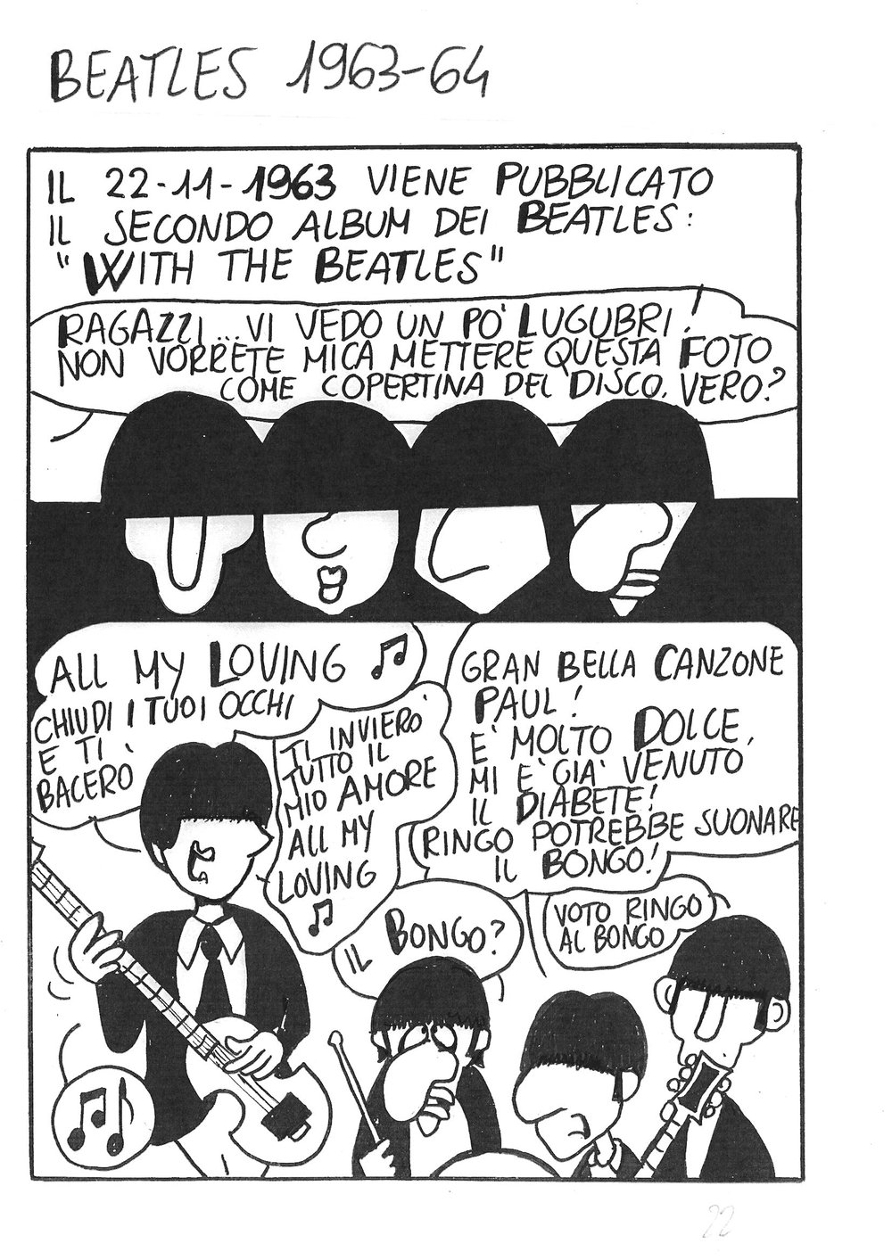 Comic submarine. The Beatles