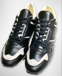 Image 2 of Tortola x Quarter416 British army trainer shoes black leather made in Spain 