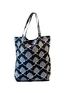 Foldable Batik Tote - Ginkgo Black