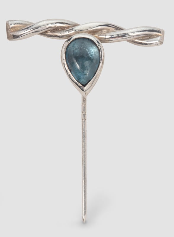 Image of Sterling Silver Topaz Pin
