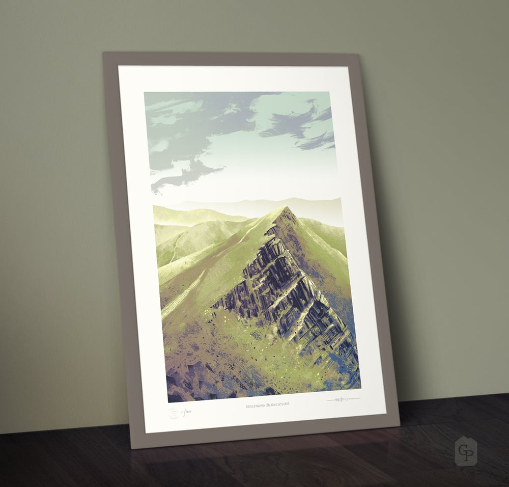 Image of Descending Blencathra - 11 colour silkscreen landscape print