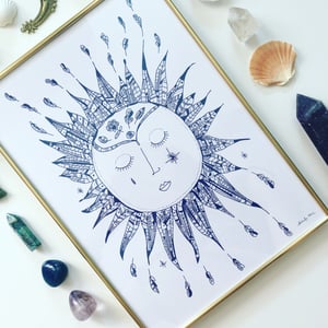 Image of Blue *Magic Sun*_A4
