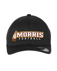 Image 1 of MORRIS FOOTBALL FlexFit Hat - BLACK