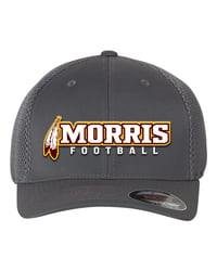 Image 1 of MORRIS FOOTBALL FlexFit Mesh Hat - GREY