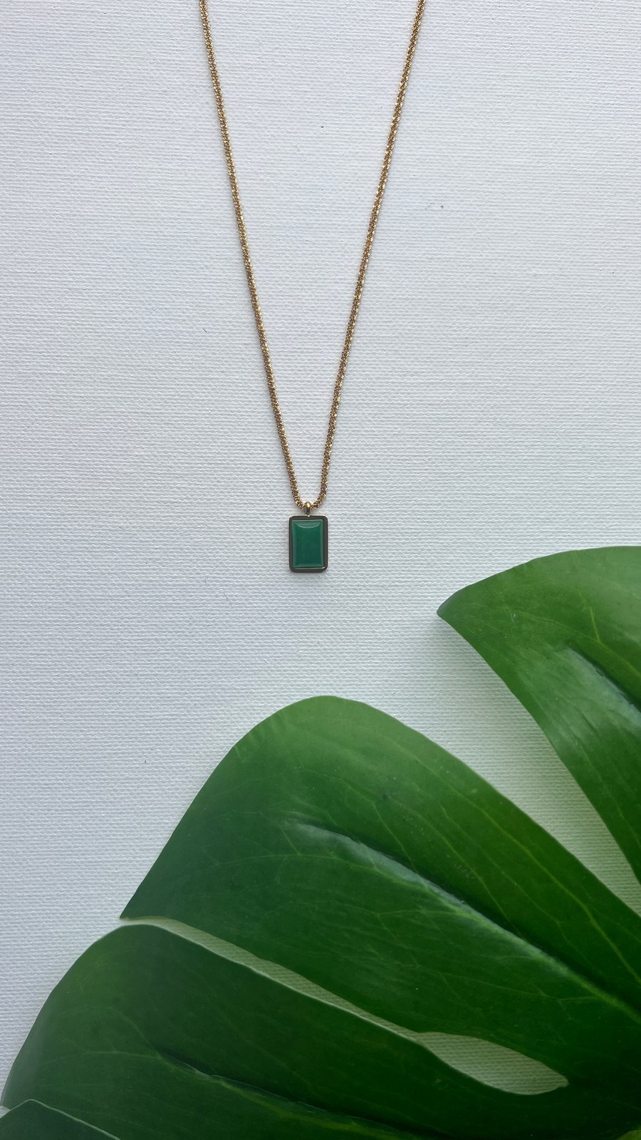 Image of BASIL • Green Jade Necklace