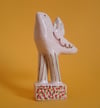Bird with spotty base incense stick holder 