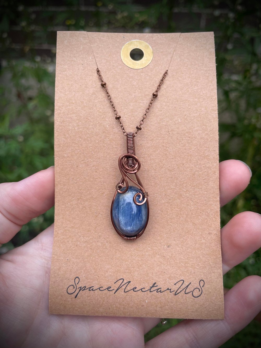 dainty kyanite necklace