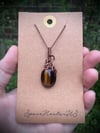 dainty tigers eye necklace
