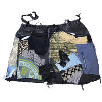 BLACK PATCHWORK MINI