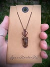 small smoky quartz point necklace