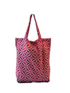 Foldable Batik Tote - Kawung Red