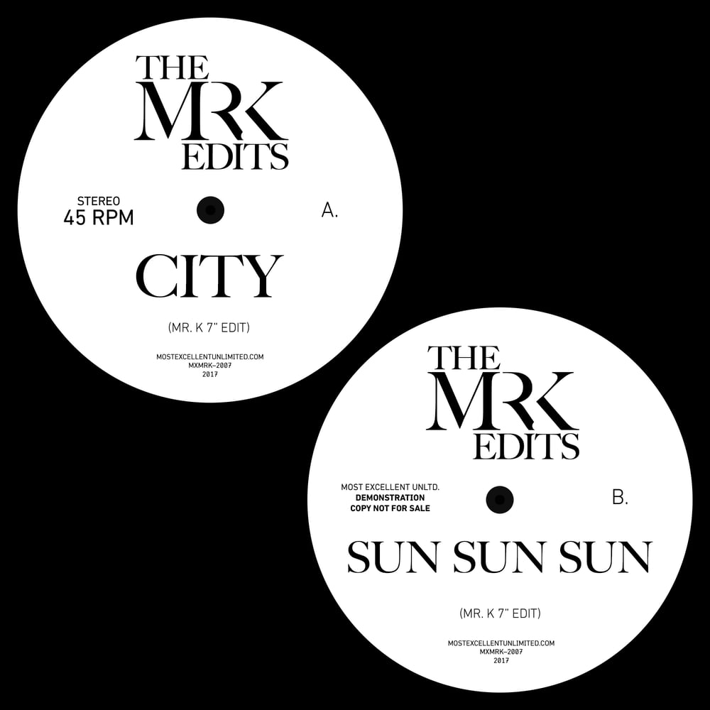 [7"] City b/w Sun Sun Sun — MXMRK2007