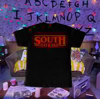 Image 2 of Hayward Strong "South Hayward Things" in Black Shirt With Red