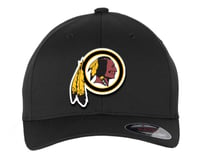 Image 1 of REDSKINS LOGO FlexFit Hat - BLACK